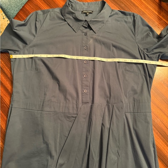 Universal Standard Asymmetric Shirtdress Cotton Blend Teal Medium 18-20 EUC - Picture 10 of 13